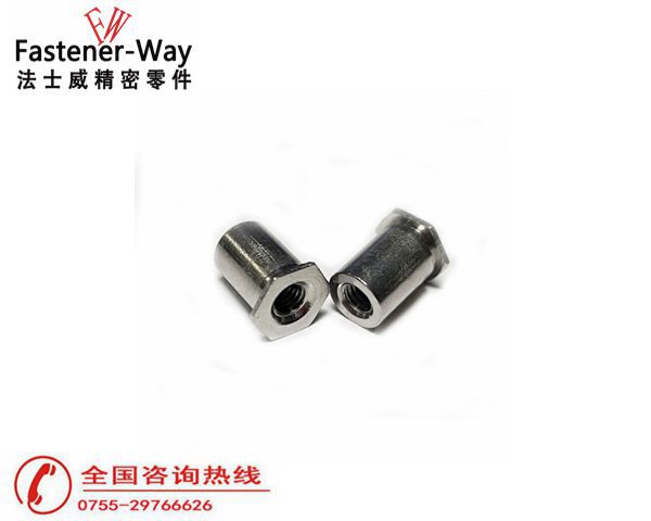 SO4-M6-4不銹鐵通孔壓鉚螺母柱6 SO4-M6-4不銹鐵通孔壓鉚螺母柱6