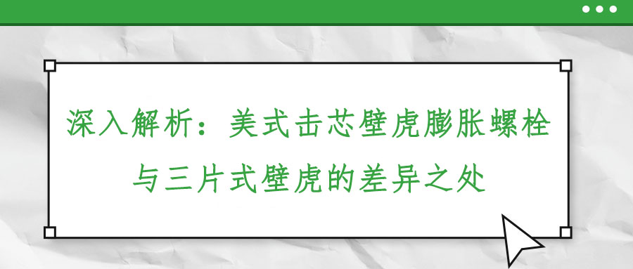 深入解析：美式擊芯壁虎膨脹螺栓與三片式壁虎的差異之處
